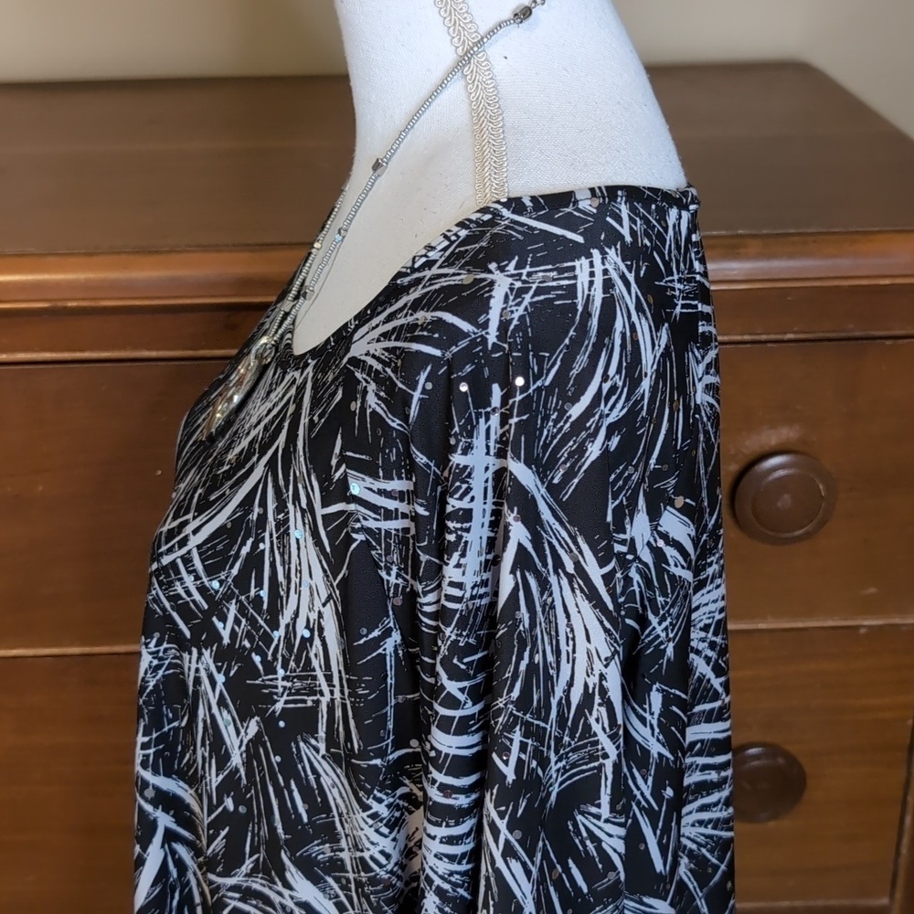 BRITTANY BLACK WOMAN Shimmer Sequin tunic SZ 2X - Picture 6 of 12
